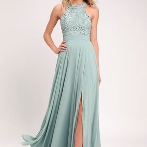 Picture Perfect Lavender Lace Maxi Dress